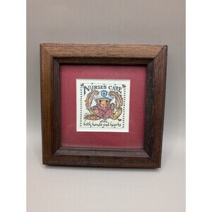 Creative Calligraphy Nurses Care With Both Hands And Heart Framed Picture #1006